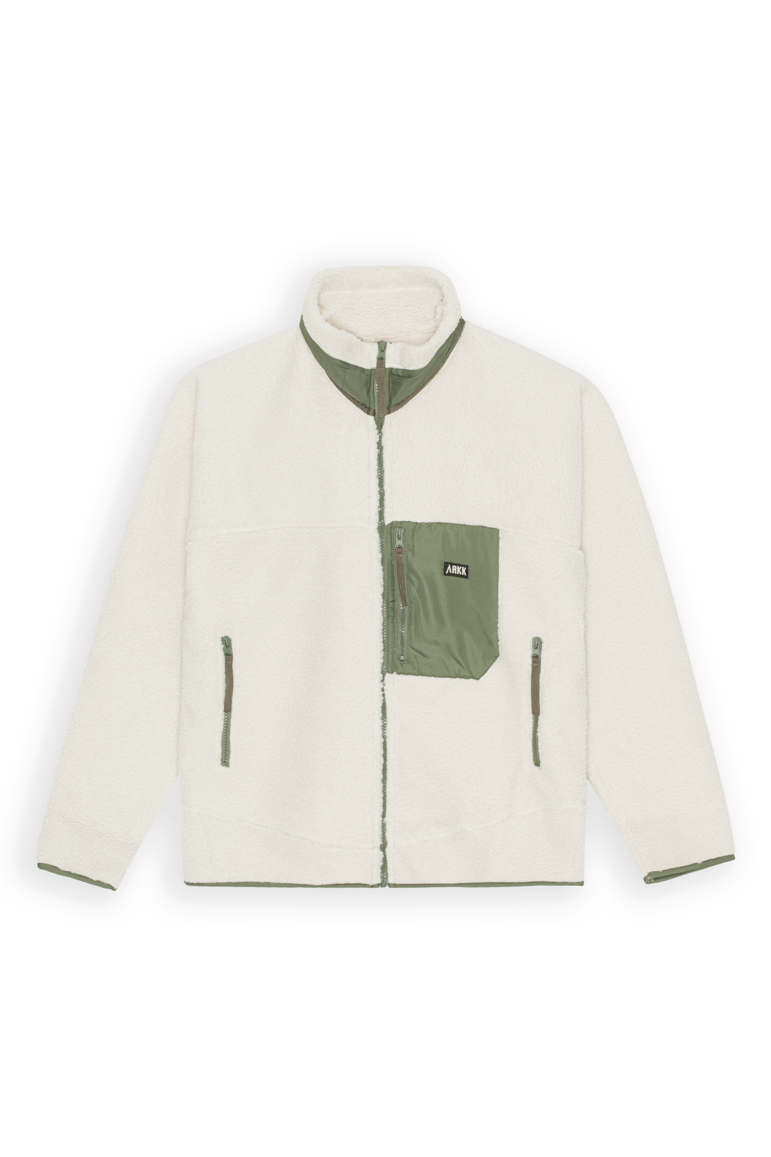 ARKK Apparel ARKK Box Logo Polar Jacket | Light Sand Dark Army Polar Jacket